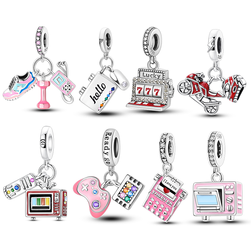 Diy Electronics Gifts - จี้ห้อยรูปหูฟังธีมอิเล็กทรอนิกส์ Original Oven ทำจากเงินแท้ 925 ขนาด
