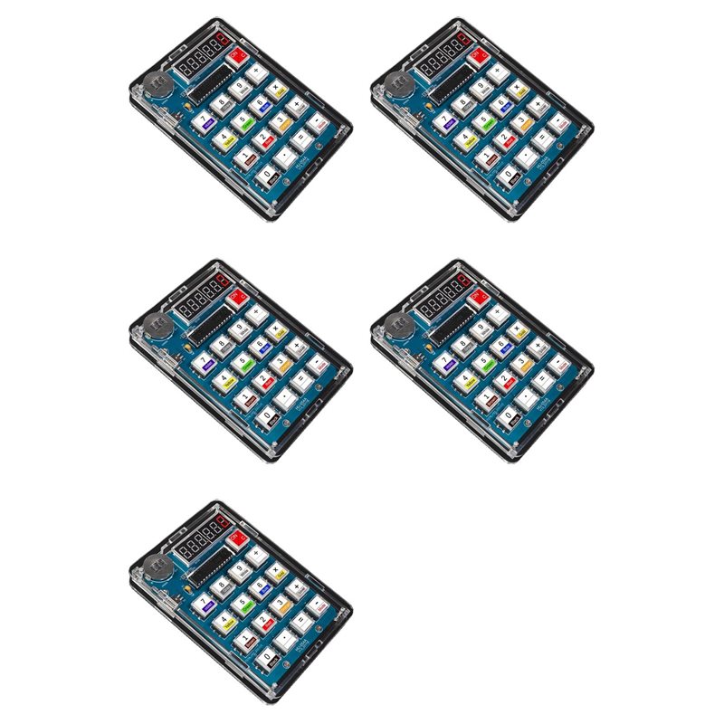 Homemade Diy Electronics - QWE-5X เครื่องคิดเลข DIY ชุด 51 ไมโครคอนโทรลเลอร์ทำเองดิจิตอลทูปเครื่องคิดเลขแผงวงจรการฝึกเชื่อมชุดอิเล็กทรอนิกส์