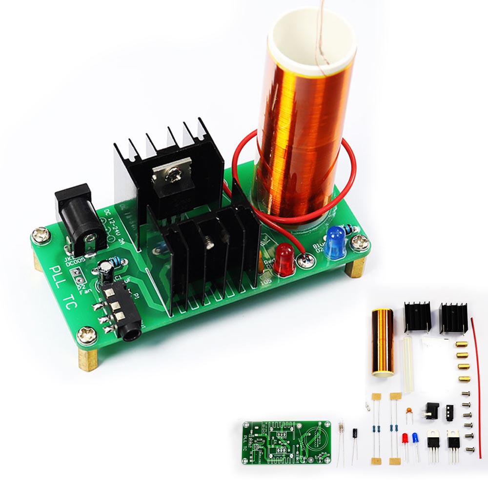 Diy Electronics Project Kit - ชุดคิทคอยล์เทสลาอิเล็กทรอนิกส์ DIY 18V 2A พร้อมขั้วต่อเสียง 3.5