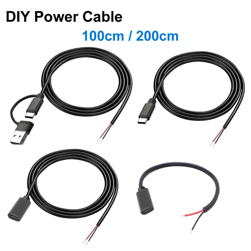 Diy Electronics Storage - DC 2 พินสายไฟ USB และประเภท C