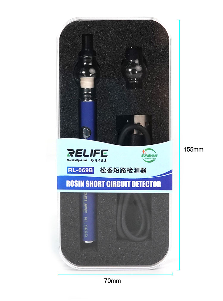 Flux Pen Electronics - เครื่องมือตรวจจับไฟฟ้าลัดวงจร RELIFE RL-069B ปากกาโรซิน ไม่ต้องใช้หัวแร้ง สำหรับซ่อมโทรศัพท์มือถือ