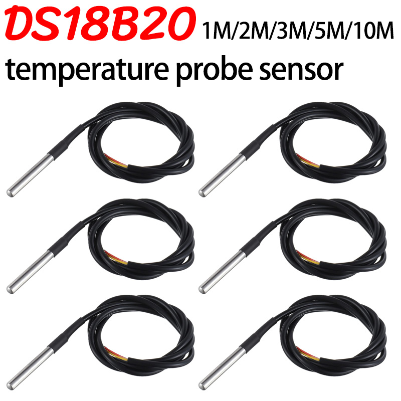 Ds18B20 Temperature Sensor - DS18B20 แพคเกจสแตนเลส 1 เมตร/3 เมตรกันน้ํา 18b20