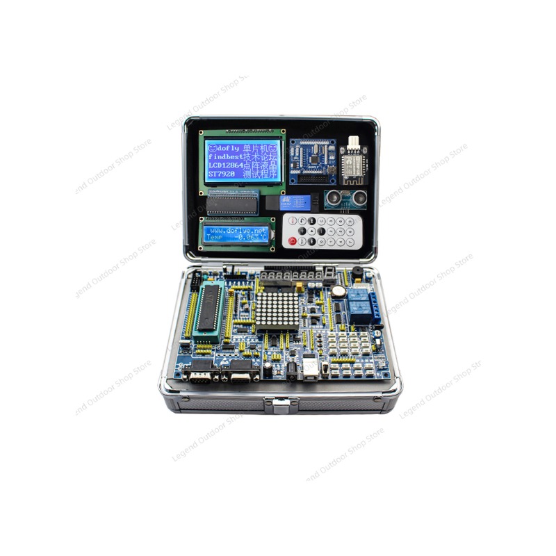 Diy Electronics Project Kit - LY-51S 51MCU บอร์ดพัฒนาการเรียนรู้กล่องทดสอบการทดลอง ตัวเรือนอะลูมิเนียม ชุด DIY