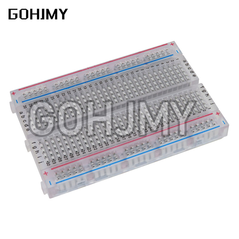 Diy Electronics Breadboard - 10ชิ้นใสมินิขนมปัง/Breadboard 8.5cm x 5.5cm 400 Hole
