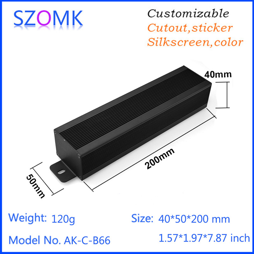 Diy Electronics Storage - กล่องอะลูมิเนียมขนาด 40*50*200 มม. 1 ชิ้น กล่อง