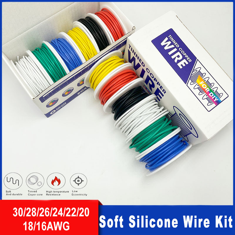 Diy Electronics Project Kit - ชุดสายไฟซิลิโคนอ่อน 16awg 18awg 20 22 24