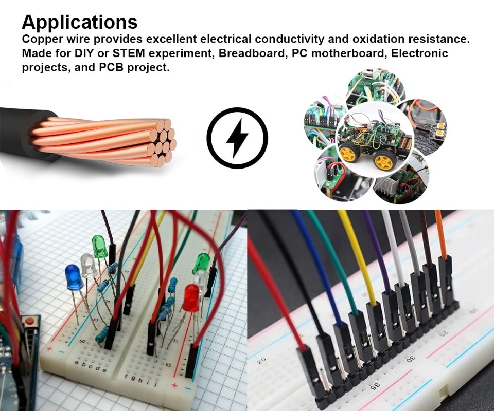 ชุดสายจัมเปอร์แบบริบบิ้น 40 พิ - Diy Electronics Breadboard บทวิจารณ์และราคา