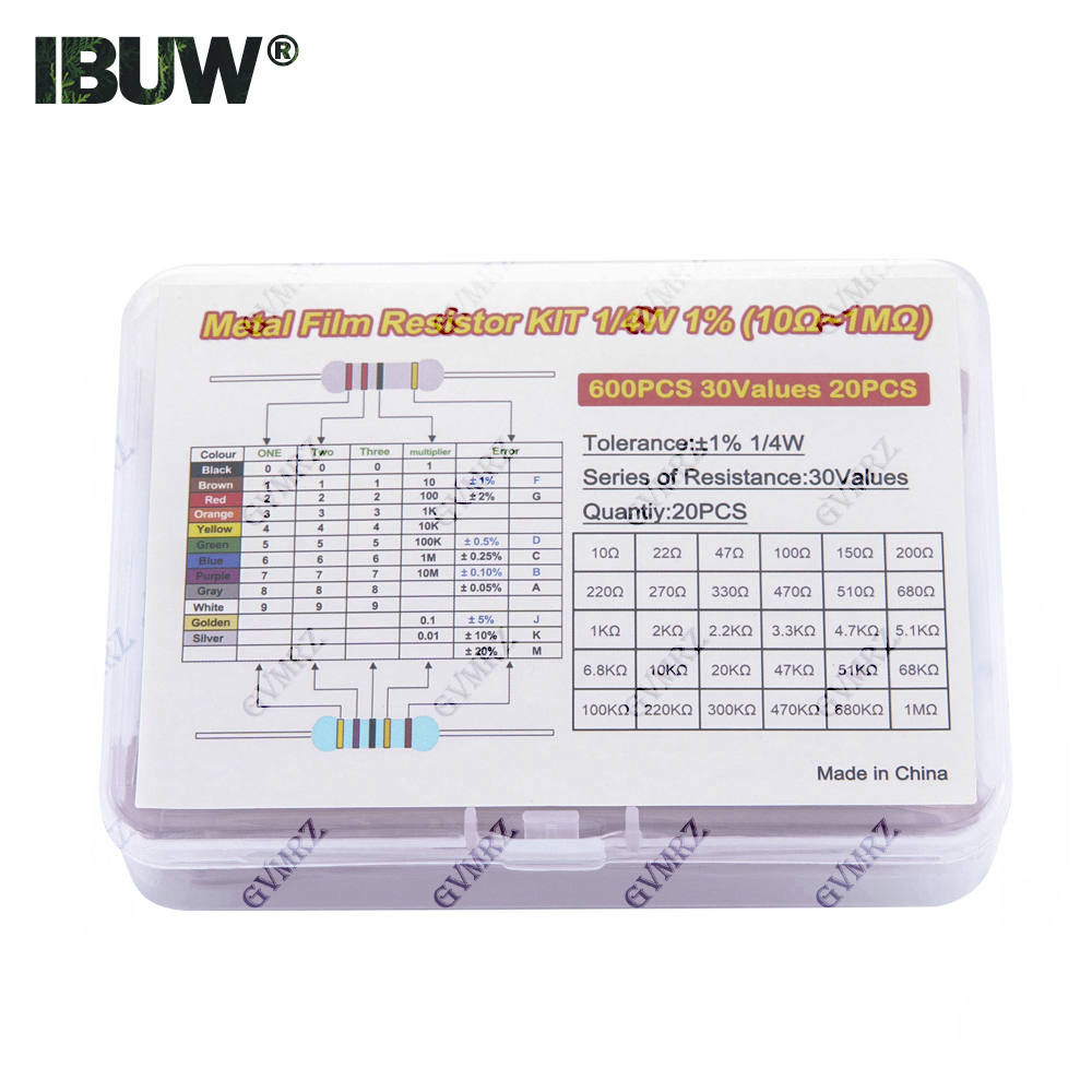 ชุดตัวต้านทานฟิล์มโลหะ 600 ชิ้ - Diy Electronics Project Kit บทวิจารณ์และราคา
