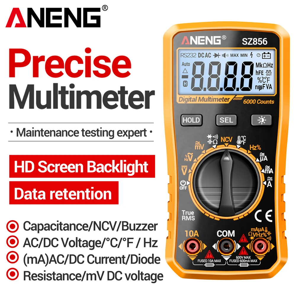 ANENG SZ856 มัลติมิเตอร์อัจฉริ - Diy Electronics Gifts บทวิจารณ์และราคา
