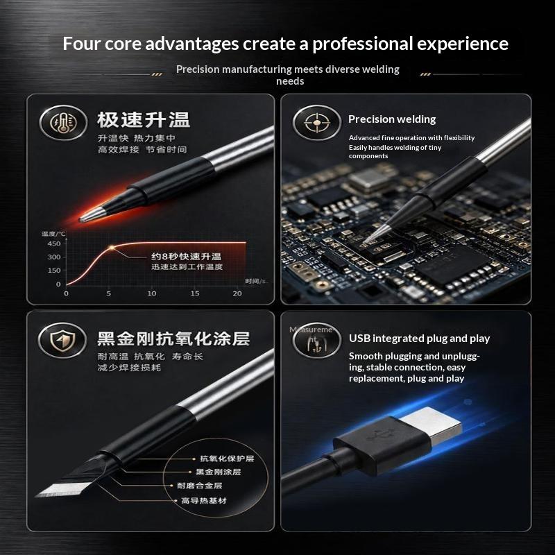 ชุดหัวแร้งบัดกรี USB 5V 3 ชิ้น - Flux Pen Electronics บทวิจารณ์และราคา