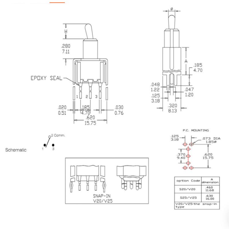 สวิตช์สลับ 3 พิน รุ่น T80-T แบ - Diy Innovative Electronics บทวิจารณ์และราคา