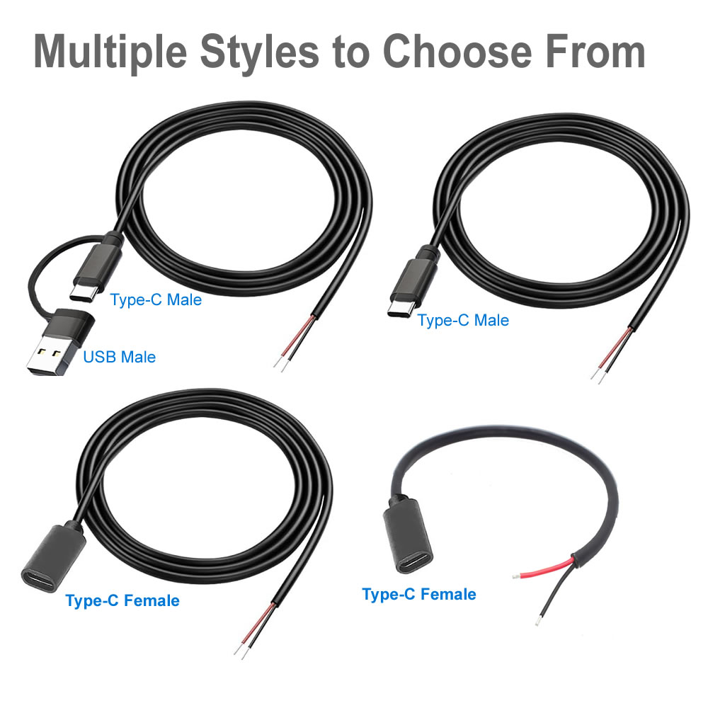 DC 2 พินสายไฟ USB และประเภท C  - Diy Electronics Storage บทวิจารณ์และราคา