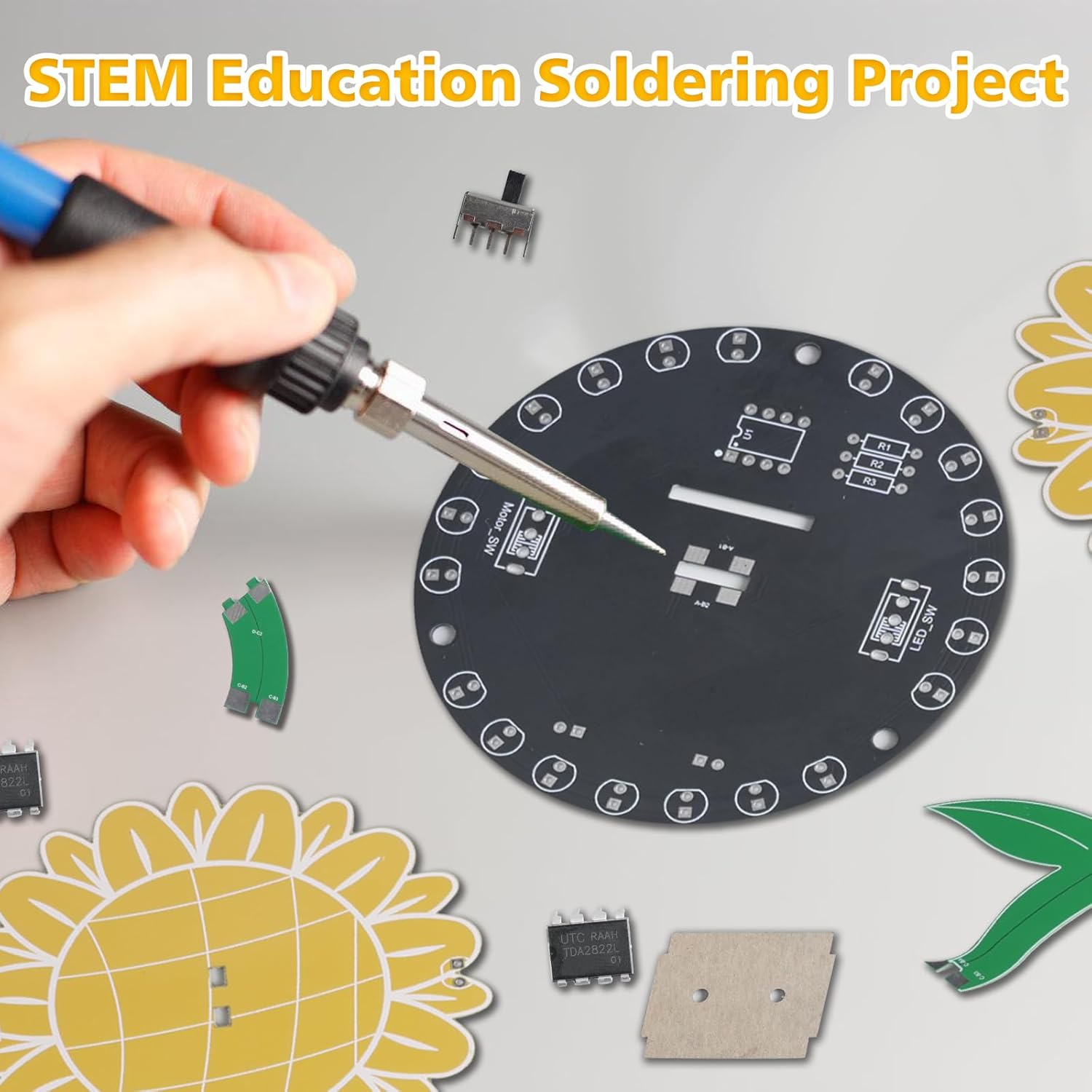 ชุดบัดกรีดอกทานตะวันไล่แสง DIY - Diy Electronics Ideas บทวิจารณ์และราคา
