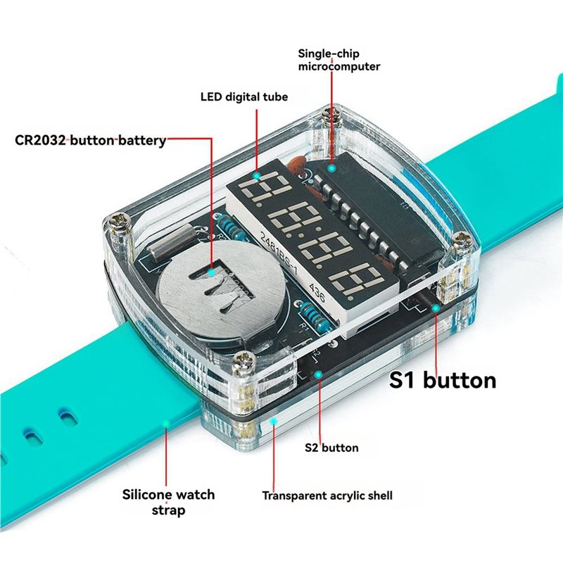 ชุดอุปกรณ์นาฬิกา LED DIY 2 ชิ้ - Diy Electronics Project Kit บทวิจารณ์และราคา